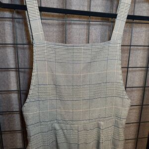 Sadie & Sage Black and White Plaid Jumpsuit